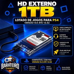 HD 1TB PARA PLAYSTATION 4 - Versão: 9.0 até 13.52