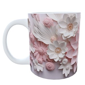 Caneca FLoral 3D