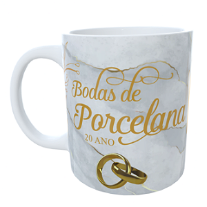 Caneca Bodas de Porcelana com Foto