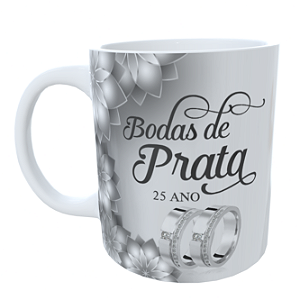 Canecas Bodas de Prata com Foto