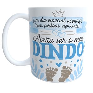 Caneca Aceita ser Meu Dindo & Dinda