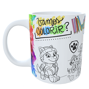 Canecas de Colorir  Personagens 8 Modelos
