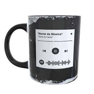Caneca Com Foto e Música Spotify (Mod.4)