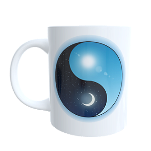 Caneca  Yin e Yang Sol e Lua