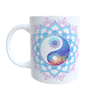 Caneca Yin e Yang Lotus