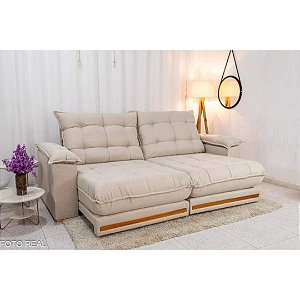 Sofá Retrátil Reclinável Barcelona 2.30m - D33 e Molas Ensacadas