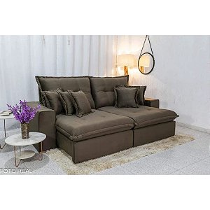 Sofá Retrátil Reclinável Ferrara 2.50m - D33 e Molas Ensacadas