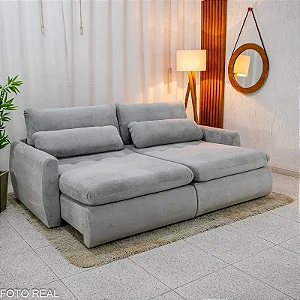 Sofá Cama Retrátil Reclinável Amaranto 2.30m