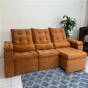 Sofá Retrátil Reclinável Atenas 2.70m
