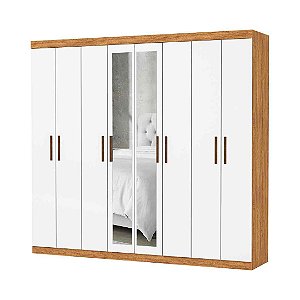 Roupeiro Guarda-Roupa 2,08m Rubi c/ espelho 8P 4G