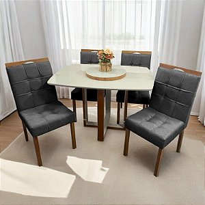 Mesa Atlas 120x90 c/ 4 Cadeiras Sophia