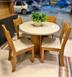 Mesa Flipp/Slin 0,90m c/ 4 cadeiras MDF