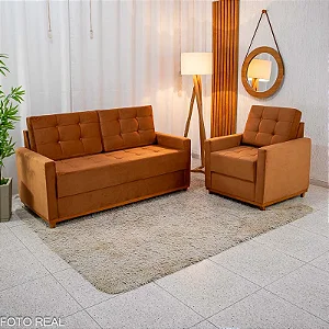 Conjunto Sofá Áustria + Poltrona Áustria