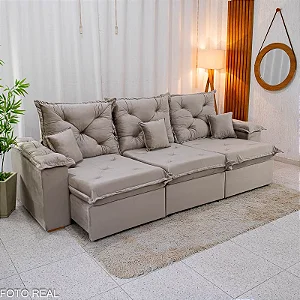 Sofá Retrátil Reclinável Porto Madri 2,70m