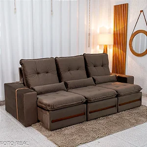 Sofá Retrátil Reclinável Montreal 2,60m