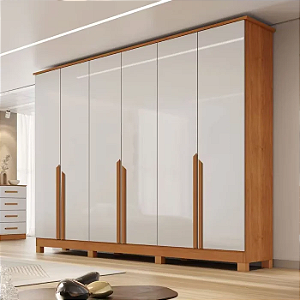 Roupeiro Guarda-Roupa Bianca 6P Larg 2,30m - 100% MDF