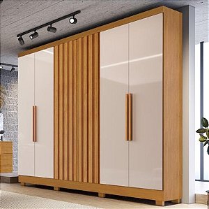 Roupeiro Guarda-Roupa Cabo Frio 6P Ripado 1,80m - 100% MDF