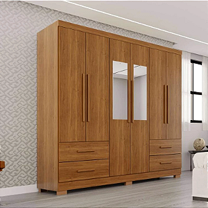 Roupeiro Guarda-roupa Texas c/ espelho 1,80m - Sallêto