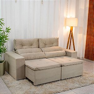 Sofá Retrátil Reclinável Beatriz 1,95m