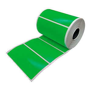 Rolo Etiqueta Verde 100X50mm Couchê Adesiva 585UN (31M)