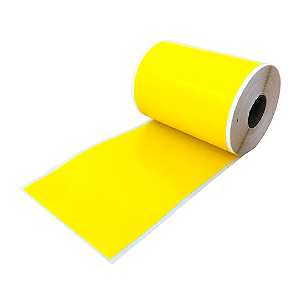 Rolo Etiqueta Amarela 100X150mm Couchê Adesiva 203UN (31M)