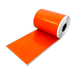 Rolo Etiqueta Laranja 100X150mm Couchê Adesiva 203UN (31M)