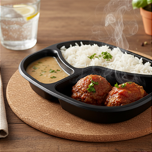 Bolinho de carne com molho