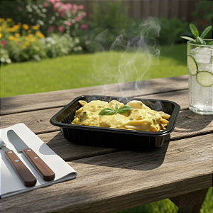 Penne ao strogonoff de frango