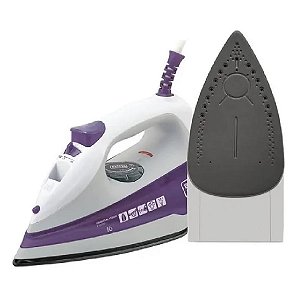 Ferro de Passar a Vapor Black+Decker FX1000 127V Base Antiaderente Branco/Lilás