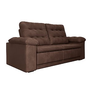 Sofá Retrátil e Reclinável 2.30m Flash Alemanha Suede Marrom