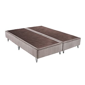 Base Box Super King Ortobom Sommier Camurça Bege 193x203x30