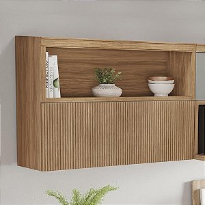 Armário Aéreo Cozinha Nesher Marquesa Modulado 1 Porta 1 Nicho Nature