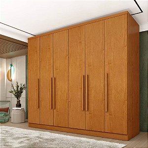 Guarda Roupa Tcil Veneza 6 Portas e 4 Gavetas 2,34m x 2,39m x 0,55m Cinamomo