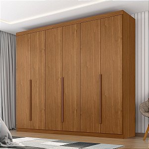 Guarda Roupas Zanzini New Monumental Cinamomo 2,40m x 2,71m 6 Portas 4 Gavetas