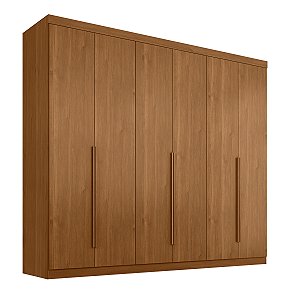 Guarda Roupas Zanzini New Monumental Cinamomo 2,40m x 2,71m 6 Portas 4 Gavetas