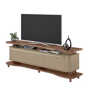 Rack Bechara Guarapari 0,57m x 1,80m x 0,38m Freijó com Fendi