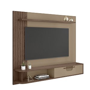 Painel Bechara Jeri 1,36m x 1,60m x 0,32m Carvalho com Fendi