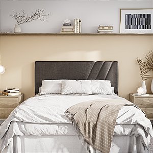 Cabeceira Queen Bonan Mileto 160cm D16 Corino Milão Marrom