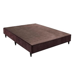Base Ortobom Sommier Casal 1,38m x 1,88m x 0,30m Camurça Marrom