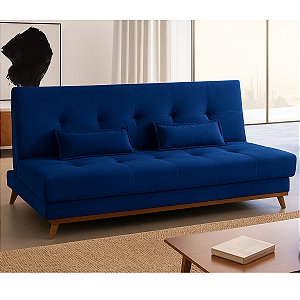Sofá Cama MDP Catânia 1,20m x 1,88m Tecido 06 Joly Azul