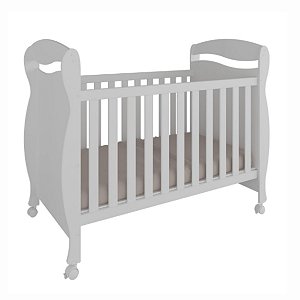 Berço Peroba Junior 1,20m x 1,49m x 0,79m Branco Brilho