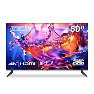 Smart TV HQ 50" UHD 4K HQS50NKHM Android Borda Infinita Slim