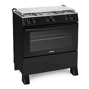 Fogão Itatiaia 5 Bocas Star New Preto Acendimento Automático