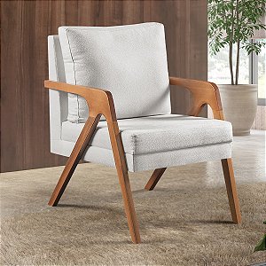 Poltrona Martins MM29 Tecido B396 Linho Bege