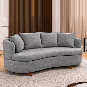 Sofá Martins M204 Organic 2,00m Tecido B476 Acquablok Cinza Mesclado