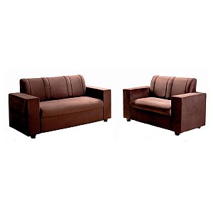 Sofá PAM Maceió 2 e 3 Lugares Tecido 815 Marrom