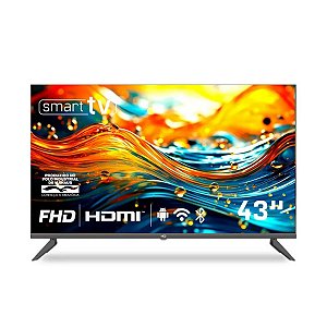 Smart TV HQ 43" Full HD Android 12 Frameless Slim HQS43NKH
