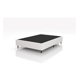 Base Box Plumatex Pinelle Branca Casal 1,38m x 1,88m Sem Chapa