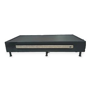Base Dream Box MTXK Solteiro 0,88m Carbon Preto com Detalhe Bege