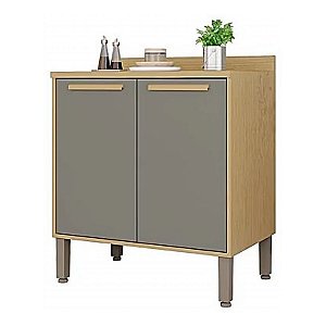 Balcão de Cozinha Salleto Flórida 80cm 2 Portas Jequitibá/Granizo